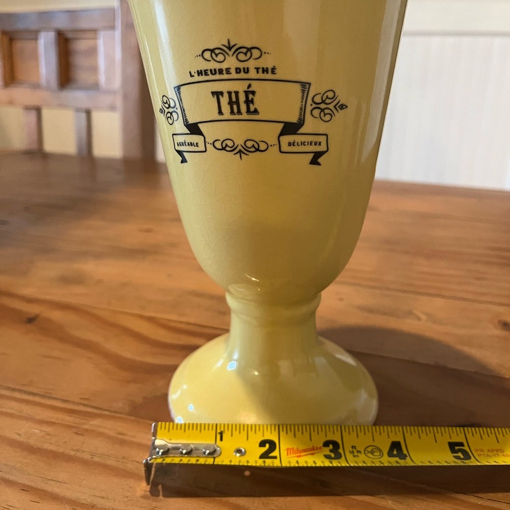 Yellow Ceramic Tea Canister - Picture 6 of 7